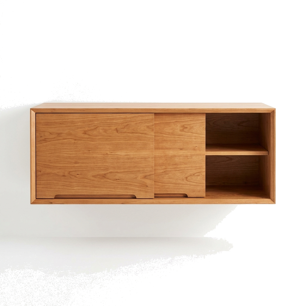 Sliding wood cabinet unit